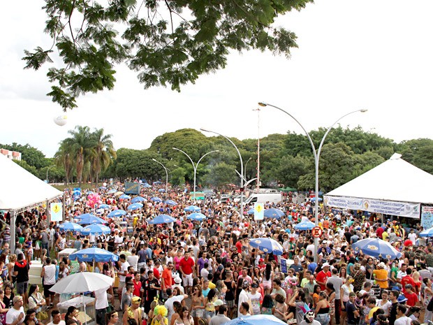 Multidão acompanha o bloco do Galinho de Brasília (Foto: Vianey Bentes/TV Globo)