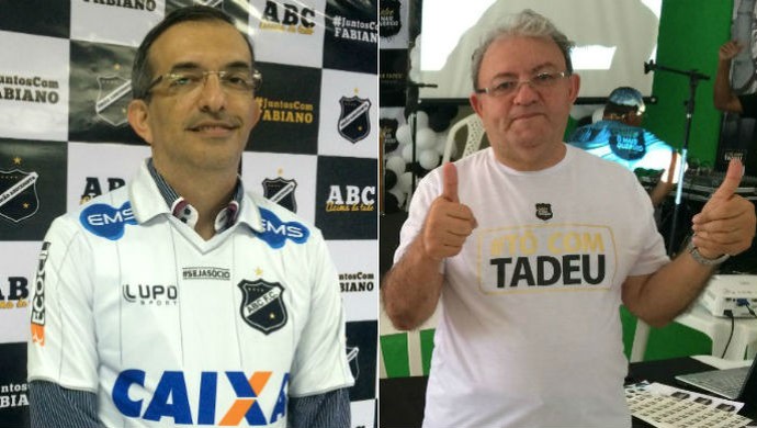 Fabiano Teixeira e Judas Tadeu candidatos a presidente do ABC (Foto: Klênyo Galvão/GloboEsporte.com)