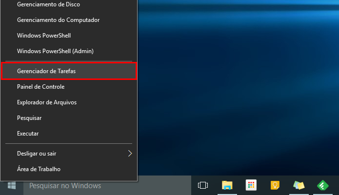 Acesse o Gerenciador de Tarefas do Windows 10 (Foto: Reprodução/Paulo Alves)