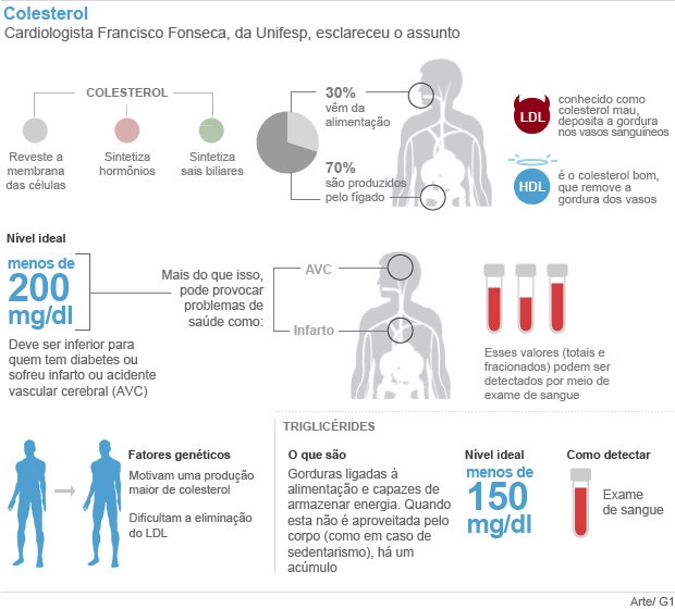 Colesterol (Foto: Arte/G1)