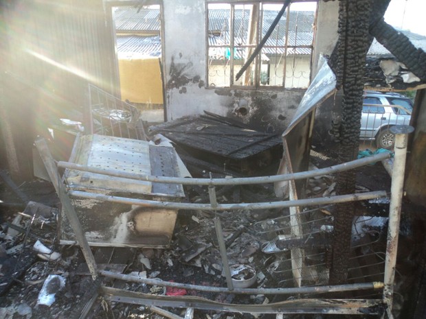 Jovem tem 80% do corpo queimado por companheiro em Vacaria, incêndio, casa (Foto: Divulgação/Polícia Civil) Jovem tem 80% do corpo queimado por companheiro em Vacaria, incêndio, casa (Foto: Divulgação/Polícia Civil)