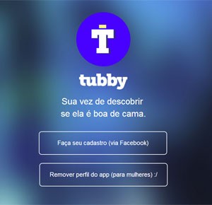 Suposto aplicativo 'Tubby' permite descadastro de mulheres que não querem ser avaliadas (Foto: Reprodução/Tibbyapp.com)