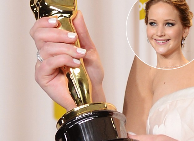 A vencedora do prêmio de Melhor Atriz, Jennifer Lawrence (Foto: Getty Images)