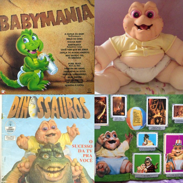 Boneco Antigo Baby Família Dinossauro - No Estado