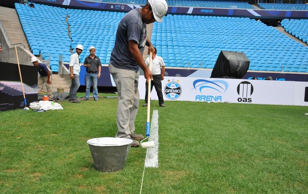 grêmio arena marcação gramado (Foto:  Rodrigo Fatturi/Divulgação Grêmio)