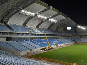 Arena das Dunas, em Natal, realiza pré-teste de luz e som nesta segunda-feira (Foto: Jocaff Souza)