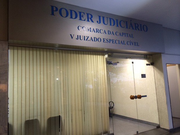 Juizado fica dentro de galeria em Copacabana (Foto: Matheus Rodrigues/G1)