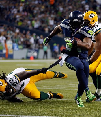 Marshawn Lynch, Seattle Seahawks x Green Bay Packers (Foto: Getty Images)