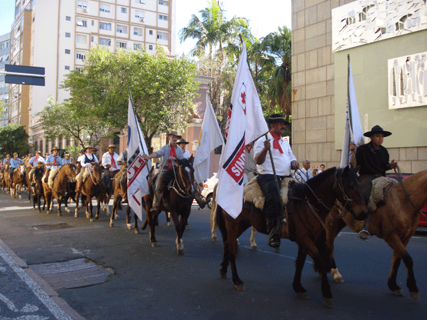 Cerca de 70 cavalariços se concentraram no Parque da Harmonia (Foto: Divulgação/Fed. Sts. Casas)