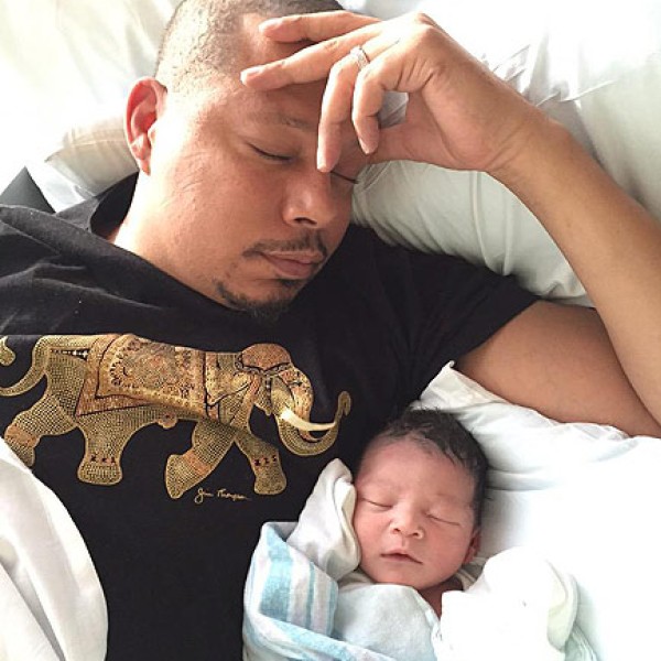 Terrence Howard com o seu filho, Quirin Love (Foto: Twitter)