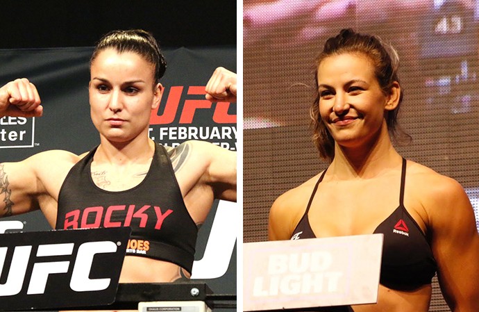 montagem_Miesha-Tate-x-Raquel-Pennington (Foto: editoria de arte)