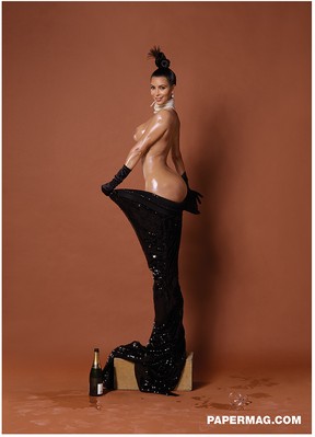 Kim Kardashian em ensaio para a edição de inverno da ‘Paper’ (Foto: Paper/ Reprodução)
