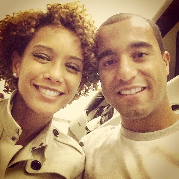 Taís Araújo e jogador Lucas Moura (Foto: Instagram / Reprodução)