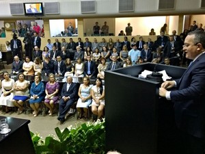 Pedro Taques fez primeiro discurso na Assembleia após tomar posse (Foto: José Medeiros/Secom-MT)