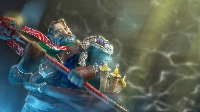 Fã de Dota 2 colocou o presidente da Valve, Gabe Newell, como comerciante do game (Foto: Reprodução/Steam)