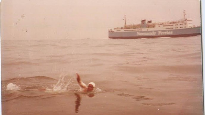 Kay France, nadadora, Travessia do Canal da Mancha (Foto: Kay France / Arquivo Pessoa)