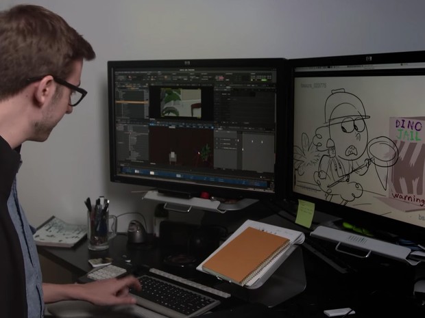 Animador da Pixar em aula de técnicas aplicadas (Foto: Pixar )