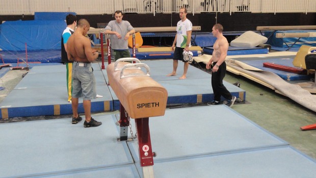 Novos equipamentos de ginástica de São Caetano do Sul (Foto: Marcos Guerra)