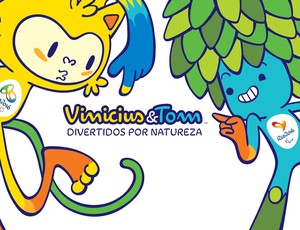 mascotes Vinicius e Tom desenho animado (Foto: Divulgação)