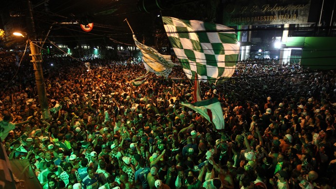 Festa do Palmeiras em São Paulo (Foto: MASAO GOTO FILHO/ESTADÃO CONTEÚDO)
