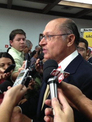 Geraldo Alckmin, governador de São Paulo, durante anúncio de vagas da Univesp (Foto: Caio Prestes/ G1)