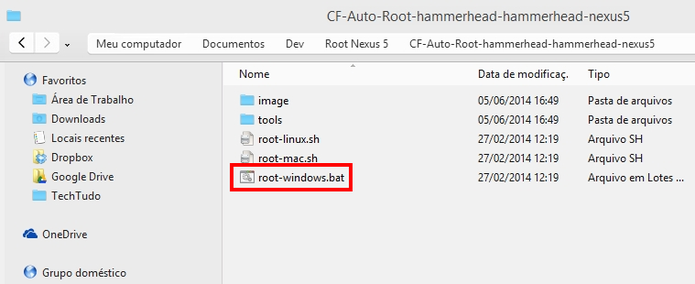 Dê duplo-clique no arquivo executável BAT para fazer o root (Foto: Reprodução/Paulo Alves)