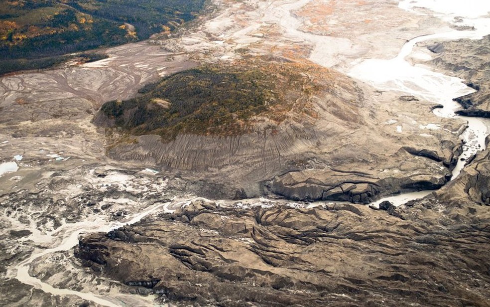 Kaskawulsh é uma das maiores geleiras do rio Yukón no Canadá (Foto: Dan Shugar/Universidade de Washington Tacoma)