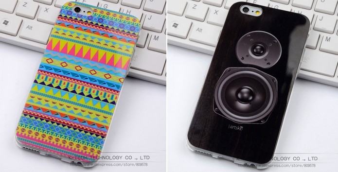 Capinhas baratas para iPhone 6 com diversas estampas (Foto: Divulgação/Ali Express)