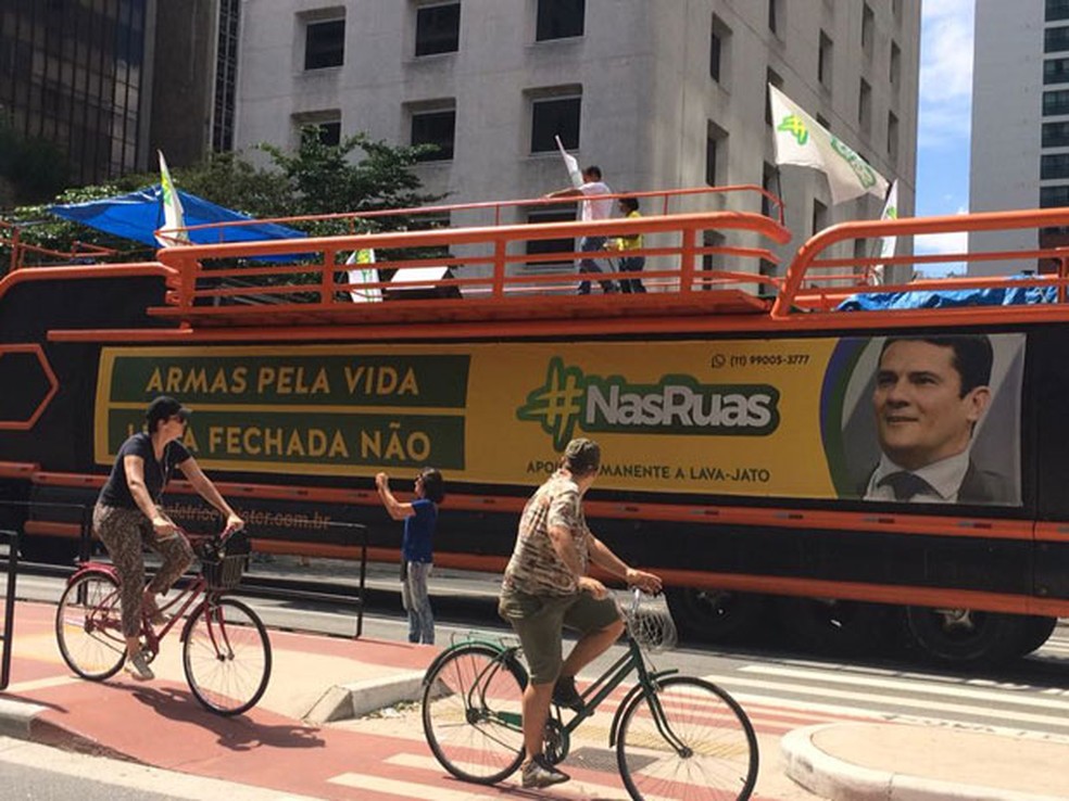 Protesto Avenida Paulista (Foto: Paulo Toledo Piza/G1)