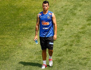 Bernardo no treino do Santos (Foto: Ricardo Saibun / Divulgação Santos FC)