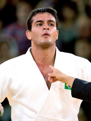 Leandro Guilheiro na luta de judô contra Stevens Travis (Foto: Marcio Rodrigues / FOTOCOM.NET)