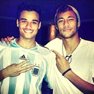 Neymar com amigo (Foto: Reprodução / Instagran)