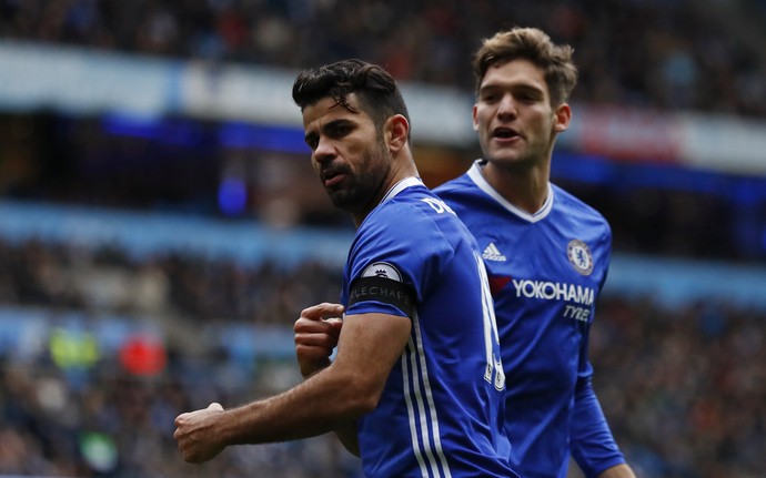 Diego Costa, Manchester City x Chelsea (Foto: Reuters)
