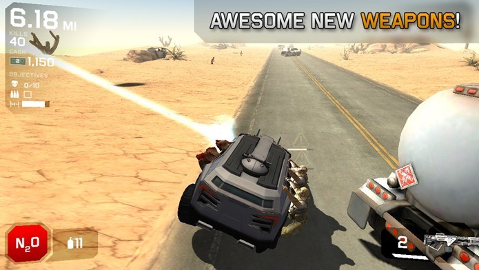 Tente não perder o controle do seu carro no meio do apocalipse zumbi (Foto: Divulgação)