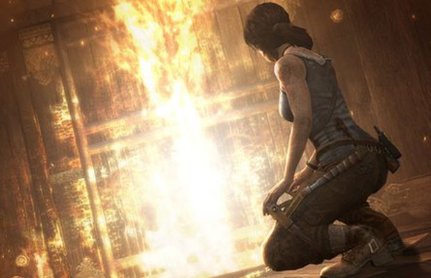 A última versão do jogo Tomb Raider, com Lara Croft com os seios menores.  (Foto: Divulgação)