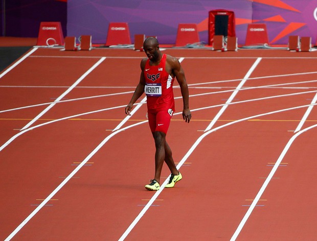 Lashawn Merritt atual campeão olímpico dos 400m desiste contusão londres 2012 (Foto: Agência Reuters)