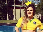 Mirella Santos exibe barrigão: 'A primeira Copa da Valentina!'