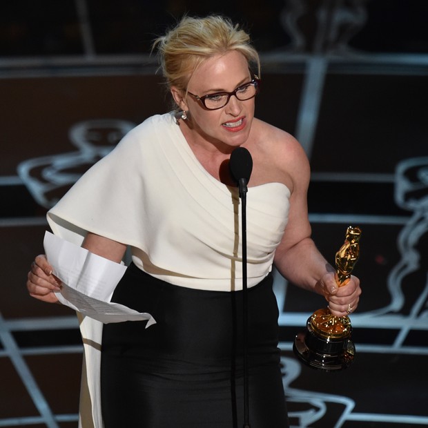 Patricia Arquette em discurso no Oscar (Foto: John Shearer/Invision/AP)