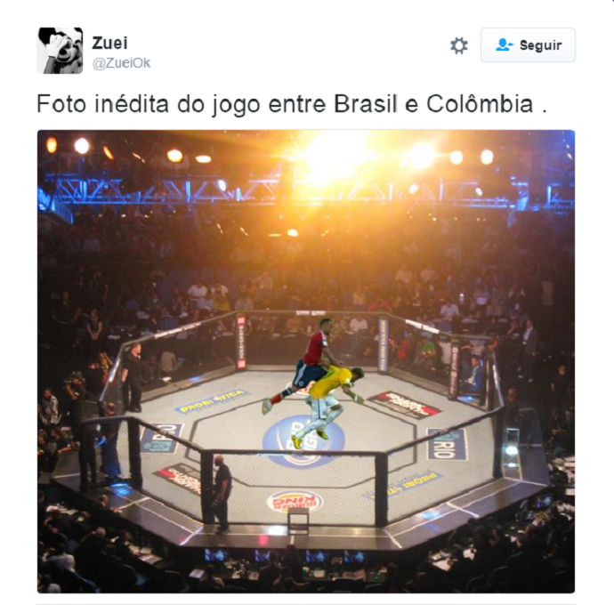 Zoações de Brasil x Colômbia (Foto: Reprodução / Twitter)