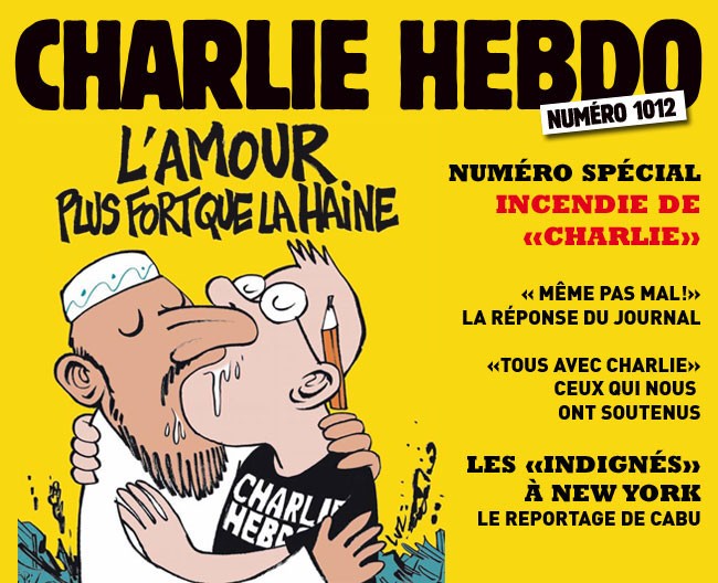 Capa da Charlie Hebdo, publicada em 2011, após o primeiro ataque à sede da revista - 