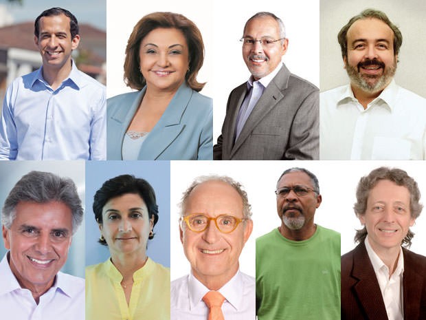 Candidatos à Prefeitura de Santos (Foto: Arte/G1 Santos)