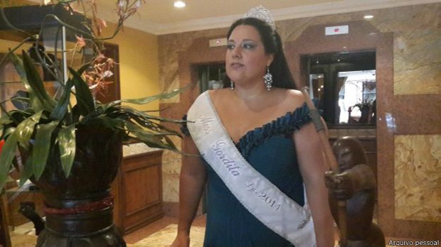  Cintia Colina, Miss Gordita 2014, diz que foi discriminada por muito tempo antes de participar de concurso  (Foto: Arquivo Pessoal)