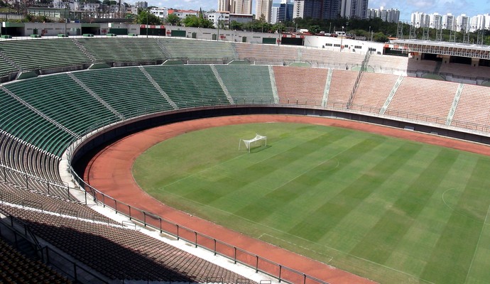 Pista de atletismo no estádio de Pituaçu (Foto: Ida Sandes/G1 Bahia) Pista de atletismo no estádio de Pituaçu (Foto: Ida Sandes/G1 Bahia)