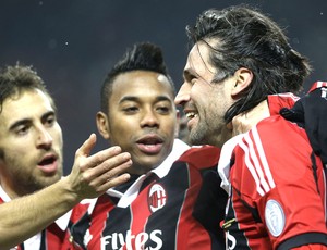 Yepes comemora gol do Milan contra o Reggina, AP (Foto: Agência AP)