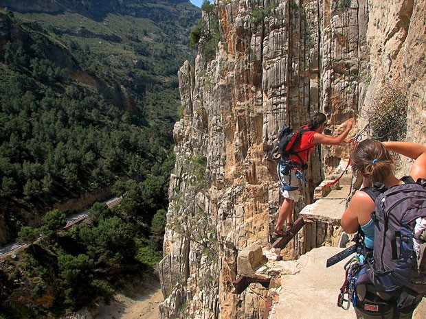 Caminito del Rey, trilha perigosa em El Chorro, na Espanha (Foto: Creative Commons/Gabirulo)