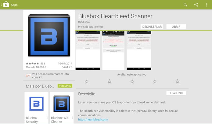 Faça o download do Bluebox Heartbleed Scanner (Foto: Reprodução/Daniel Ribeiro)