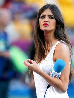Sara Carbonero na final da Eurocopa Espanha x Itália (Foto: Reuters)