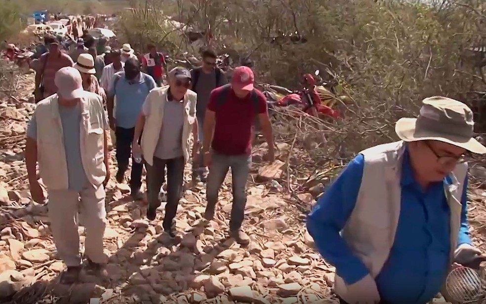 Técnicos da DNPM visitaram jazida no norte da Bahia (Foto: Imagem/TV Norte)