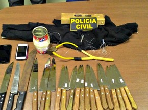 Três pessoas foram presas tentando arremessar 20 facas em presídio de segurança máxima em Rio Branco  (Foto: Evely Dias/Arquivo pessoal)