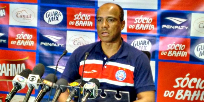 Sérgio Soares durante entrevista coletiva na Fonte Nova (Foto: Divulgação/E.C. Bahia)